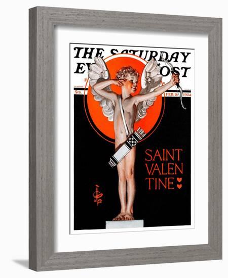 "St. Valentine, 1924," Saturday Evening Post Cover, February 16, 1924-Joseph Christian Leyendecker-Framed Giclee Print