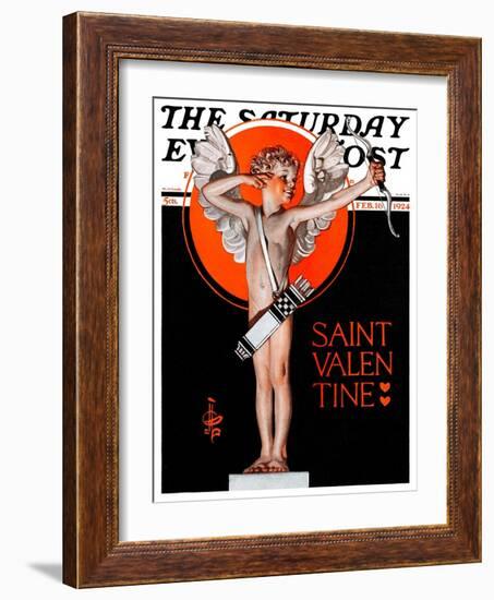 "St. Valentine, 1924," Saturday Evening Post Cover, February 16, 1924-Joseph Christian Leyendecker-Framed Giclee Print