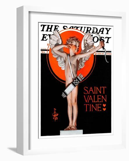 "St. Valentine, 1924," Saturday Evening Post Cover, February 16, 1924-Joseph Christian Leyendecker-Framed Giclee Print