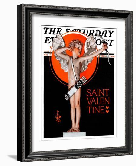 "St. Valentine, 1924," Saturday Evening Post Cover, February 16, 1924-Joseph Christian Leyendecker-Framed Giclee Print