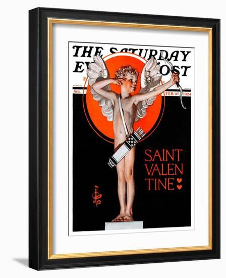 "St. Valentine, 1924," Saturday Evening Post Cover, February 16, 1924-Joseph Christian Leyendecker-Framed Giclee Print