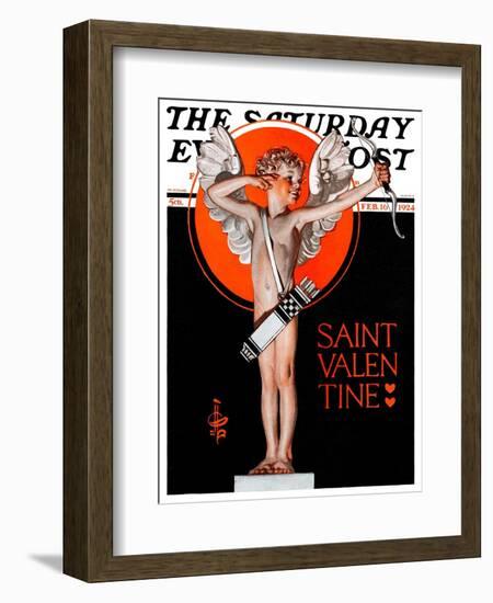 "St. Valentine, 1924," Saturday Evening Post Cover, February 16, 1924-Joseph Christian Leyendecker-Framed Giclee Print