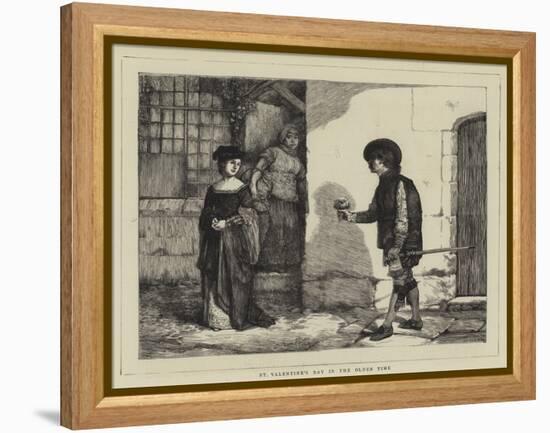 St Valentine's Day in the Olden Time-Sir James Dromgole Linton-Framed Premier Image Canvas