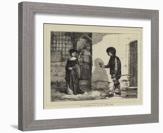 St Valentine's Day in the Olden Time-Sir James Dromgole Linton-Framed Giclee Print