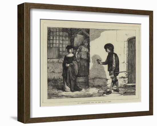 St Valentine's Day in the Olden Time-Sir James Dromgole Linton-Framed Giclee Print