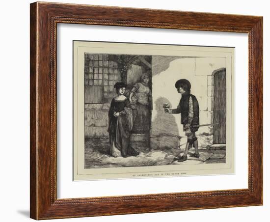 St Valentine's Day in the Olden Time-Sir James Dromgole Linton-Framed Giclee Print