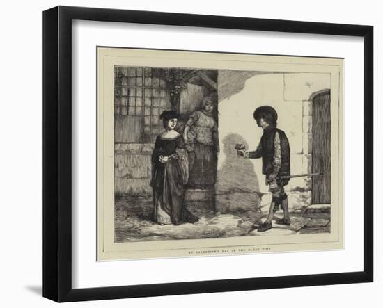 St Valentine's Day in the Olden Time-Sir James Dromgole Linton-Framed Giclee Print