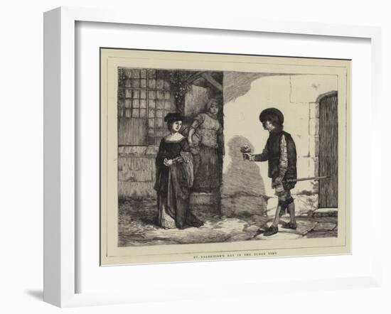 St Valentine's Day in the Olden Time-Sir James Dromgole Linton-Framed Giclee Print