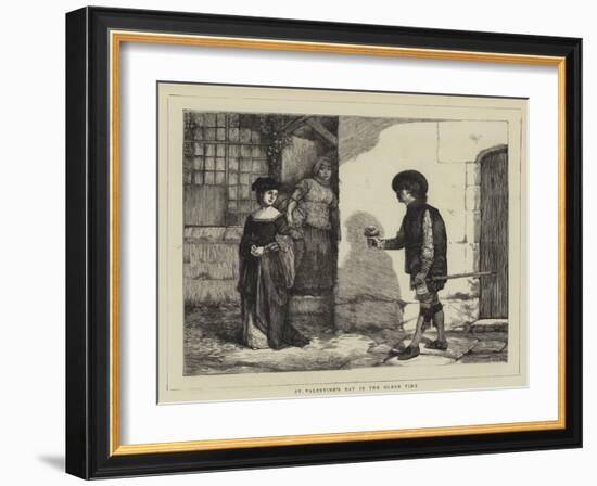 St Valentine's Day in the Olden Time-Sir James Dromgole Linton-Framed Giclee Print