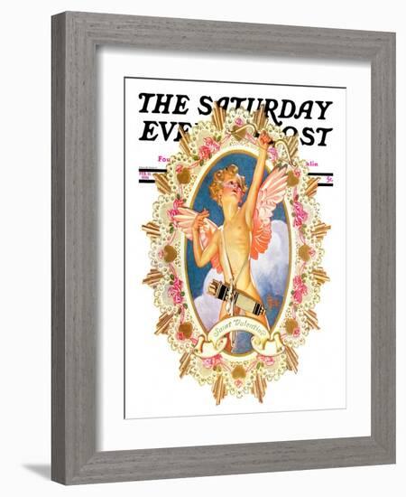 "St. Valentine," Saturday Evening Post Cover, February 15, 1936-Joseph Christian Leyendecker-Framed Giclee Print