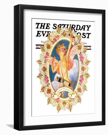 "St. Valentine," Saturday Evening Post Cover, February 15, 1936-Joseph Christian Leyendecker-Framed Giclee Print