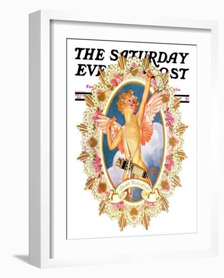 "St. Valentine," Saturday Evening Post Cover, February 15, 1936-Joseph Christian Leyendecker-Framed Giclee Print
