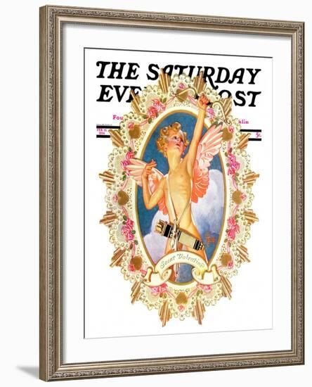 "St. Valentine," Saturday Evening Post Cover, February 15, 1936-Joseph Christian Leyendecker-Framed Giclee Print