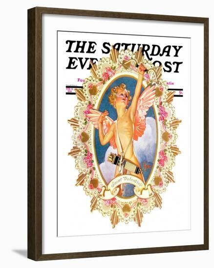 "St. Valentine," Saturday Evening Post Cover, February 15, 1936-Joseph Christian Leyendecker-Framed Giclee Print