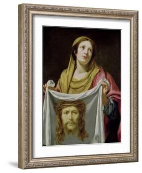 St. Veronica Holding the Holy Shroud-Simon Vouet-Framed Giclee Print