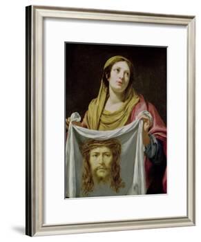 St. Veronica Holding the Holy Shroud-Simon Vouet-Framed Giclee Print