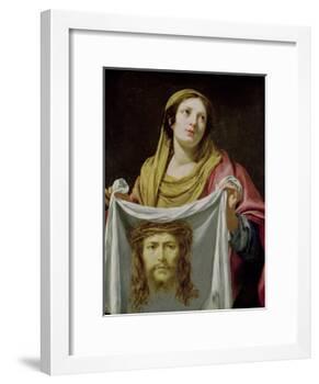 St. Veronica Holding the Holy Shroud-Simon Vouet-Framed Giclee Print
