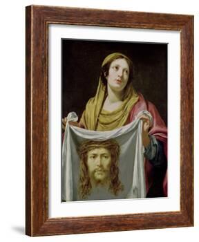 St. Veronica Holding the Holy Shroud-Simon Vouet-Framed Giclee Print