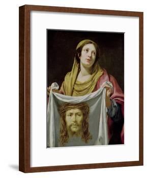St. Veronica Holding the Holy Shroud-Simon Vouet-Framed Giclee Print