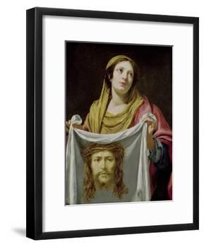 St. Veronica Holding the Holy Shroud-Simon Vouet-Framed Giclee Print