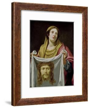 St. Veronica Holding the Holy Shroud-Simon Vouet-Framed Giclee Print