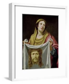 St. Veronica Holding the Holy Shroud-Simon Vouet-Framed Giclee Print