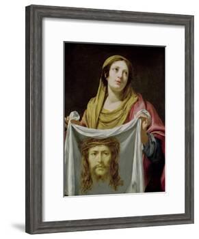 St. Veronica Holding the Holy Shroud-Simon Vouet-Framed Giclee Print