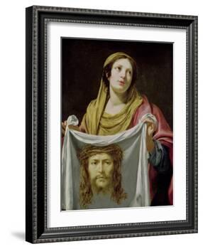 St. Veronica Holding the Holy Shroud-Simon Vouet-Framed Giclee Print
