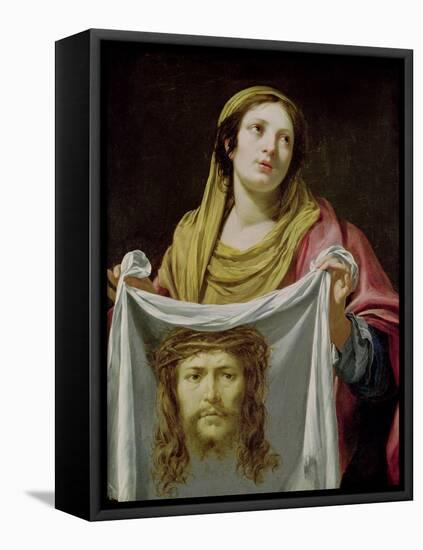 St. Veronica Holding the Holy Shroud-Simon Vouet-Framed Premier Image Canvas