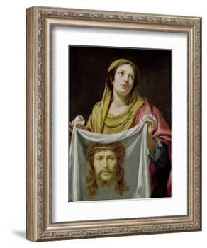 St. Veronica Holding the Holy Shroud-Simon Vouet-Framed Giclee Print