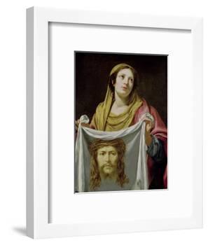 St. Veronica Holding the Holy Shroud-Simon Vouet-Framed Giclee Print