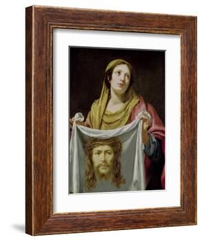 St. Veronica Holding the Holy Shroud-Simon Vouet-Framed Giclee Print