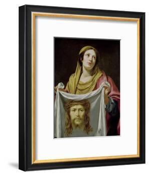 St. Veronica Holding the Holy Shroud-Simon Vouet-Framed Giclee Print
