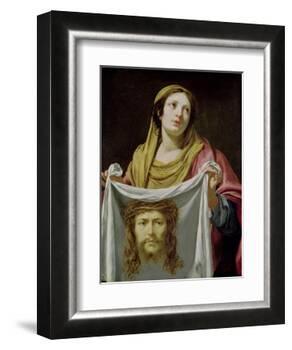 St. Veronica Holding the Holy Shroud-Simon Vouet-Framed Giclee Print