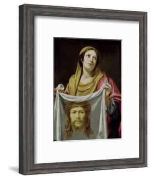 St. Veronica Holding the Holy Shroud-Simon Vouet-Framed Giclee Print