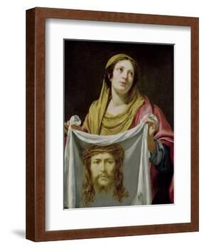 St. Veronica Holding the Holy Shroud-Simon Vouet-Framed Giclee Print