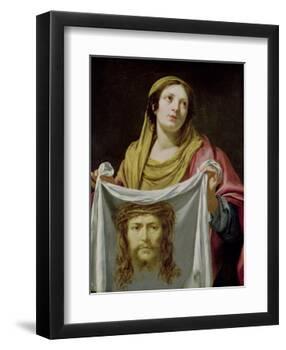 St. Veronica Holding the Holy Shroud-Simon Vouet-Framed Giclee Print