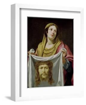 St. Veronica Holding the Holy Shroud-Simon Vouet-Framed Giclee Print