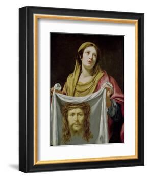 St. Veronica Holding the Holy Shroud-Simon Vouet-Framed Giclee Print