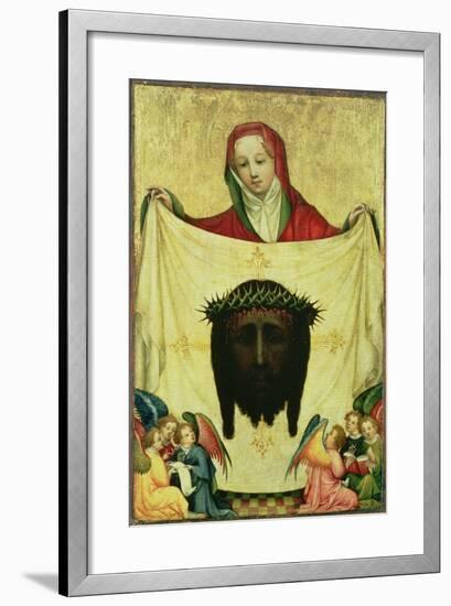 St. Veronica with the Shroud of Christ, C.1420-Master of the Munich St. Veronica-Framed Giclee Print