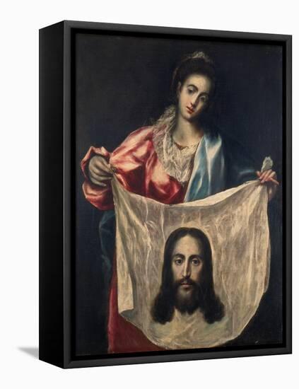 St, Veronica with the Shroud of Christ, C. 1602-07-El Greco-Framed Premier Image Canvas