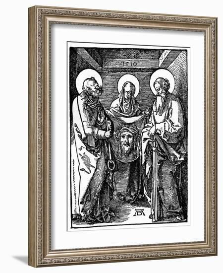 St Veronica with the Sudarium Between St Peter and Paul, 1510-Albrecht Durer-Framed Giclee Print