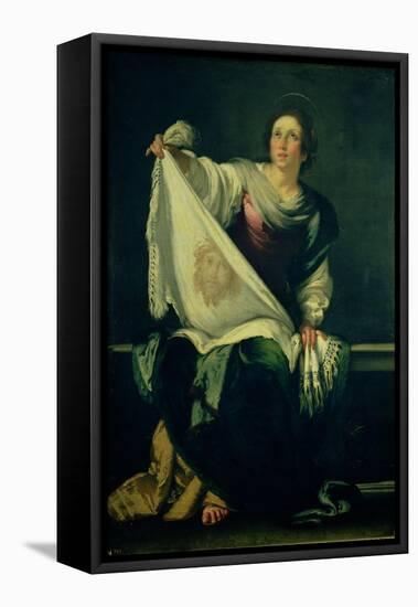 St. Veronica-Bernardo Strozzi-Framed Premier Image Canvas