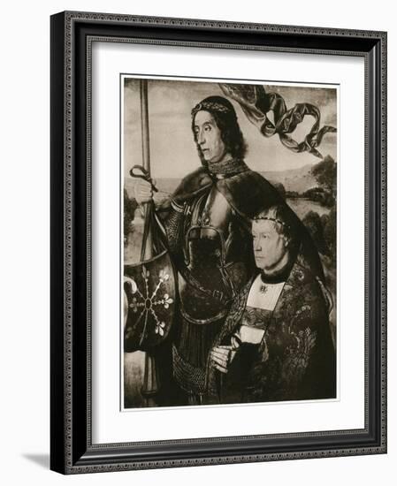 St Victor and a Donor-Hugo van der Goes-Framed Giclee Print