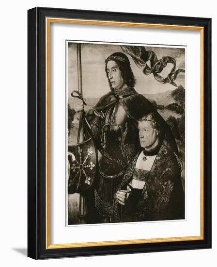 St Victor and a Donor-Hugo van der Goes-Framed Giclee Print