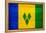 St. Vincent And The Grenadines Flag Design with Wood Patterning - Flags of the World Series-Philippe Hugonnard-Framed Stretched Canvas