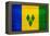 St. Vincent And The Grenadines Flag Design with Wood Patterning - Flags of the World Series-Philippe Hugonnard-Framed Stretched Canvas