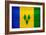 St. Vincent And The Grenadines Flag Design with Wood Patterning - Flags of the World Series-Philippe Hugonnard-Framed Art Print