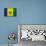 St. Vincent And The Grenadines Flag Design with Wood Patterning - Flags of the World Series-Philippe Hugonnard-Mounted Art Print displayed on a wall
