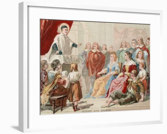 St Vincent De Paul Preaching to the Great and the Good-null-Framed Giclee Print